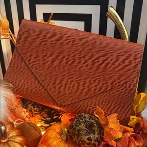 Louis Vuitton Art Deco Brown Epi Clutch